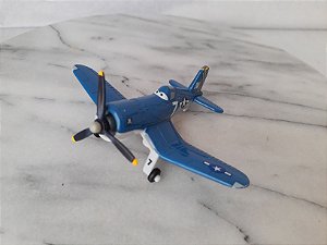 Miniatura de metal Disney planes , Skipper Riley 7- Mattel  9 cm comprimento 12 cm envergadura