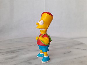 Miniatura de vinil Bart Simpson com mochila nas costas 2005   Fox. 7,5 cm