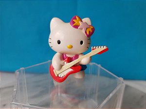 Miniatura de vinil  Hello kitty guitarrista  Sanrio Nakajima USA 2001-  6,5 cm