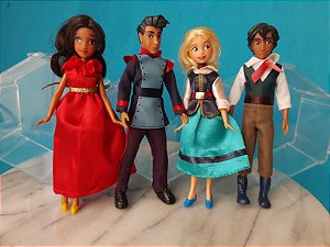 Kit 4 bonecos articulados de 12,7 cm  personagens Elena de Avalon Disney usados