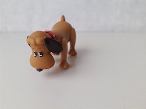 Anos 80, cachorrinho de vinil  articulado snif snif da Estrela 9 cm de comprimento