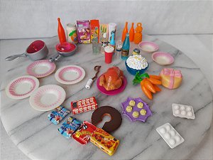 Comidas e bebidas , lote de acessórios para bonecas Barbie