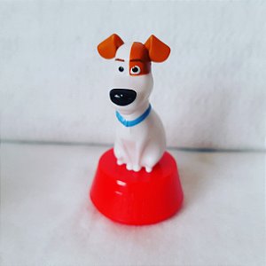 Miniatura de plástico que é carimbo, cachorro Max da vida secreta dos bichos Universal pictures