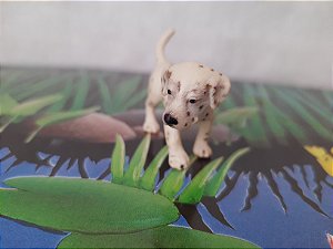 Miniatura de vinil Schleich de filhote de dálmata 6 cm de comprimento