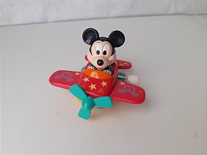 Brinquedo a corda Disney, Mickey no avião , 10 cm usado