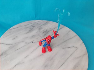Boneco articulado homem aranha  teia azul coleção hero squad Hasbro 2016 - 6 cm