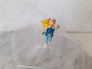 Mini boneco Ash Ketchum do Pokémon Nintendo, coleção pokébola caculinha  4 cm