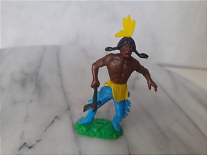 Anos 70, Figura de plástico Índio Jean Hoefler -German toys  7cm
