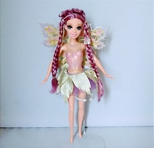 Boneca Barbie fairytopia fada roxa magia de arco íris Mattel