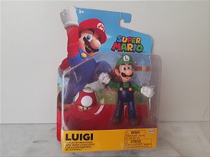 Boneco Articulado  Luigi E Super Mushroom Super Mario, novo, lacrado