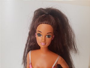 Anos 90, Barbie Teresa, cabelo frisee, usada