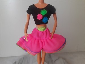 Roupa de boneca Barbie dance club mattel 1989