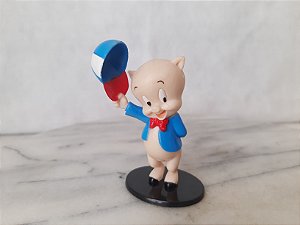 Miniatura de vinil do Gaguinho segurando seu boné , Looney Tunes 7, 5 cm, usado