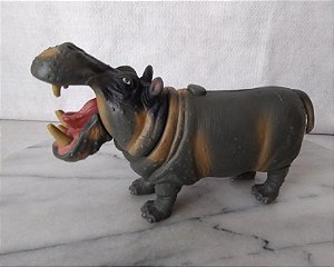 Miniatura hipopótamo maxilar inferior móvel, Chap Mei, 15 cm, usado