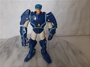 Figura de ação Ronin Warrior azul , Playmates 1995, 14 cm, usado