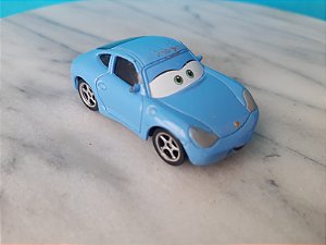 Miniatura Disney de metal carro Porsche azul Sally Carrera carros Disney - 7 cm, usado za