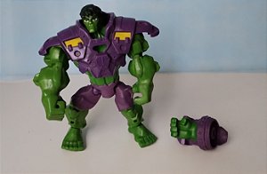 Boneco Marvel versão mashers  Hulk com acessórios,  17 cm, usado
