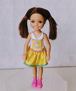 Boneca Chelsea, coleção Barbie, de Maria Chiquinha, 14 cm, usada