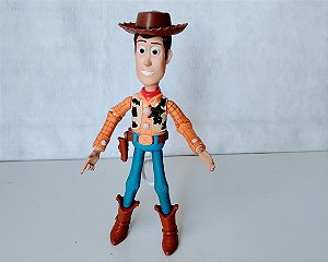 Boneco com articulações controláveis com a corda nas costas de Woody do Toy Story, Disney Pixar, 17 cm, usado