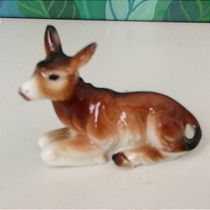 Miniatura bibelô burro burrinho porcelana