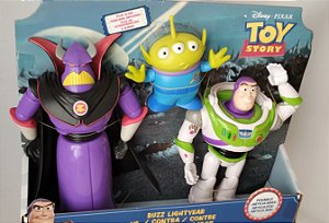Bonecos Buzz Lightyear vs Zurg e Alienígena Toy Story  Disney Pixar, novo