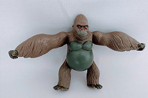 Gorila kerchak de borracha  inteirico do Tarzan  Burroughs / Disney, 14 cm de altura, braços abertos  22 cm