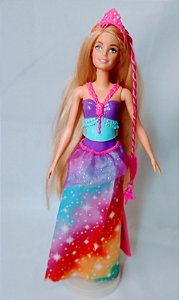 Barbie fantasy trança mágica, saia da Barbie dreamtopia