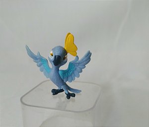 Miniatura pássaro arara azul Bia desenho Rio 2