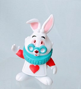 Miniatura Disney de coelho branco da Alice no pais de Maravilhas   6,5 cm