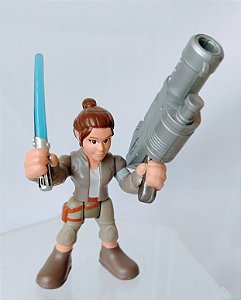Boneca articulada Rey , Star Wars, coleção Galactic Hero Hasbro,usada