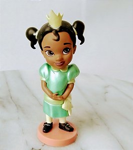 Miniatura de vinil Disney store animators de jovem  princesa Tiana, 8,5 cm