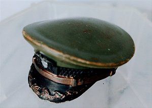 Chapéu quepe militar para boneco de aproximadamente 30 cm, usado