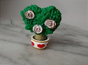 Miniatura Disney, vaso de flores da Rainha de Copas de Alice no pais das maravilhas 6 cm, usada