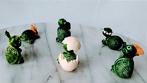 Miniatura tartaruga, lote de 6 variadas,coleção Kinder ovo de 2993