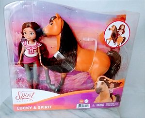 Boneca Lucky (18cm) e cavalo Spirit (21 cm altura) Mattel na caixa lacrada
