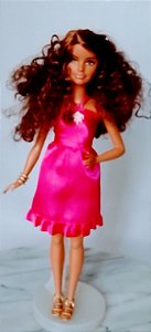 Barbie fashionista #24 crazy for coral  ,petite, 27 cm Usada