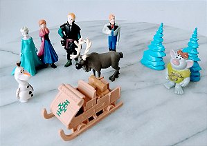 Miniatura Disney , playset 10 peças do Frozen , 3,5 a 5,5 cm de altura usado