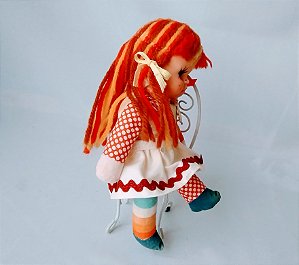 Boneca Emília 17 cm  Estrela anos 80, saia customizada