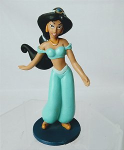 Miniatura Disney estática com base de princesa Jasmine do Aladim, 10 cm,  usada