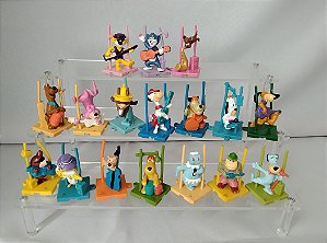Anos 90 bonecos musicos, 17 Rock stars roqueiros Hanna Barbera promoção Elma Chips, 6 cm, usados