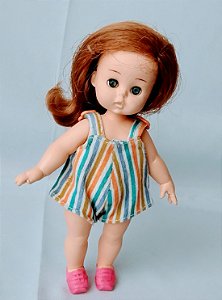 Boneca Lucy da Estrelas anos 80, roupa e sapatos improvisados, 16 cm