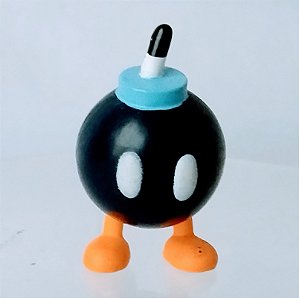 Miniatura de vinil de 3cm de altura de Bomb-omb, Bomb Hei do Supermario.Nintendo 2007 usado