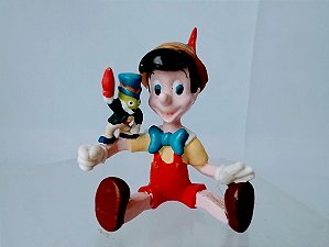 Anos 80 Miniatura Disney Applause de Pinóquio com Grilo.falante ,5 cm, usada