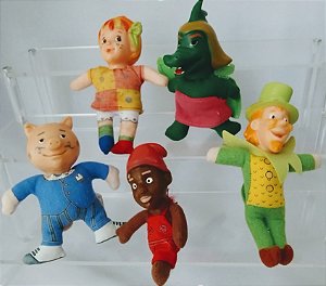Bonecos personagens do Sítio do pica pau amarelo, 8 cm, usados