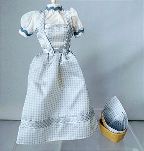 Vestido e cesto da Barbie Dorothy do Magico de Oz, Mattel 2007