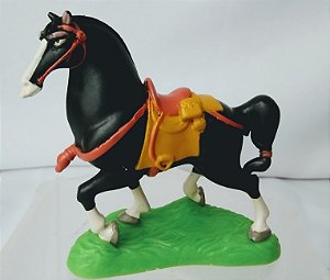 Miniatura Disney cavalo.preto Khan da Mulan,  8 cm comprimento 7 cm altura