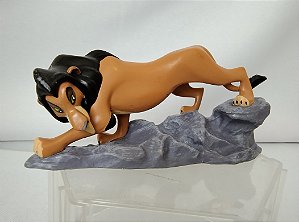 Miniatura Disney Scar do Rei Leão 13 cm de comprimento 5,5 cm altura 4cm largura