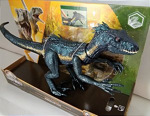 Dinossauro Indoraptor track 'n attack 38 cm luz e ruído do Jurassic World, novo