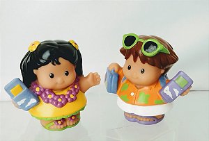 Bonecos Little People da Fisher Price anos 2000 , turistas, usados