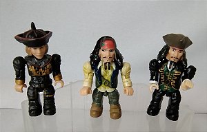 Mega bloks mini figuras piratas do Caribe inclui Jack Sparrow, usadas